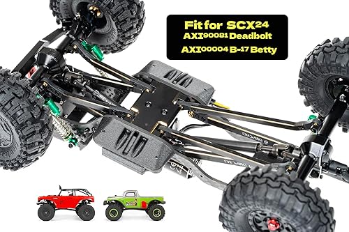 Miniatura 12 de Juego de 4 eslabones de alta liquidación para SCX24 C10, juego de eslabones de latón, piezas mejoradas para SCX24 Bronco, C10, Wrangler JLU, Axial
