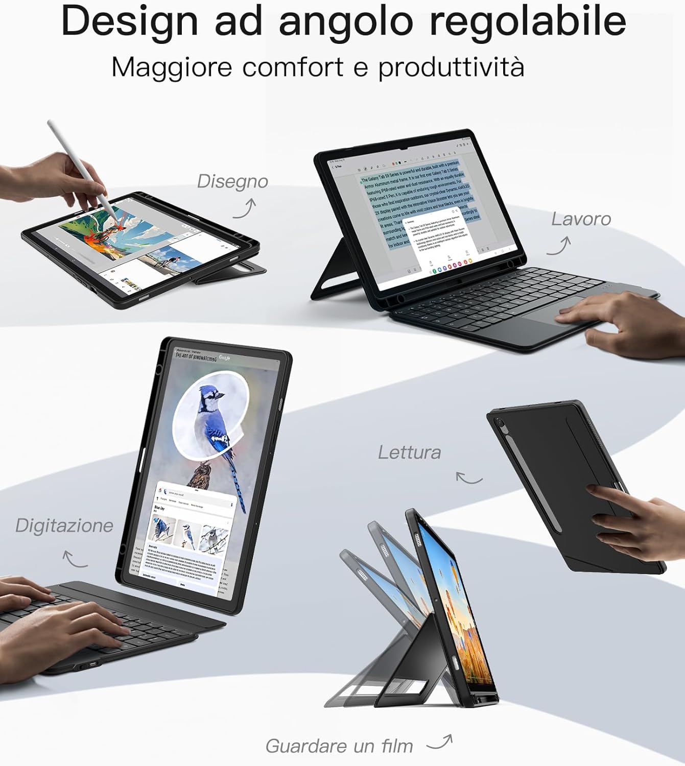 Adjustable stand design for various viewing kutova