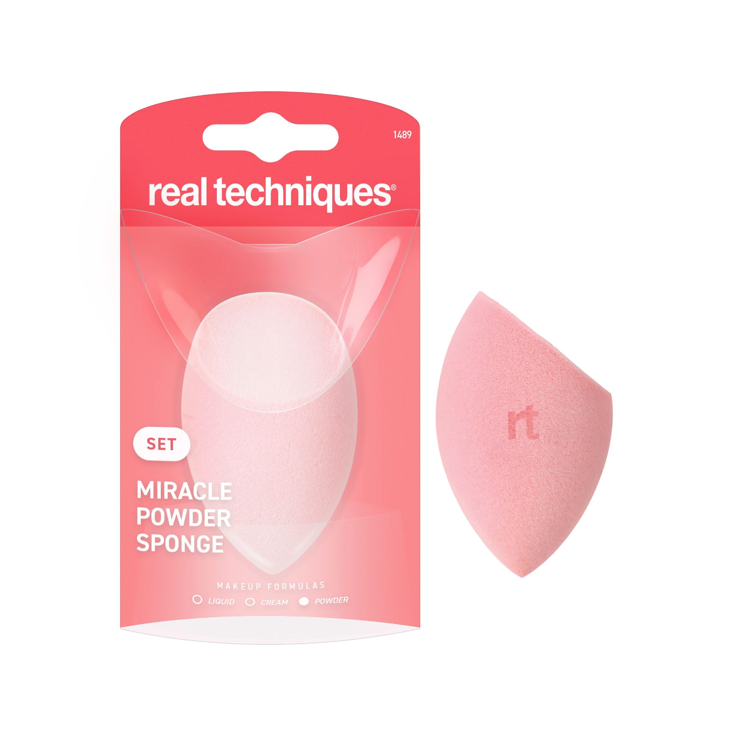 Real Techniques New Foam Technology Miracle Powder Schwamm für gleichmäßiges Auftragen von Puder