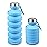 Nefeeko Collapsible Water Bottle, 27oz Reuseable BPA Free Silicone Foldable Water Bottles for Travel Gym Camping Hiking, Portable Leak Proof Sports Water Bottle with Carabiner