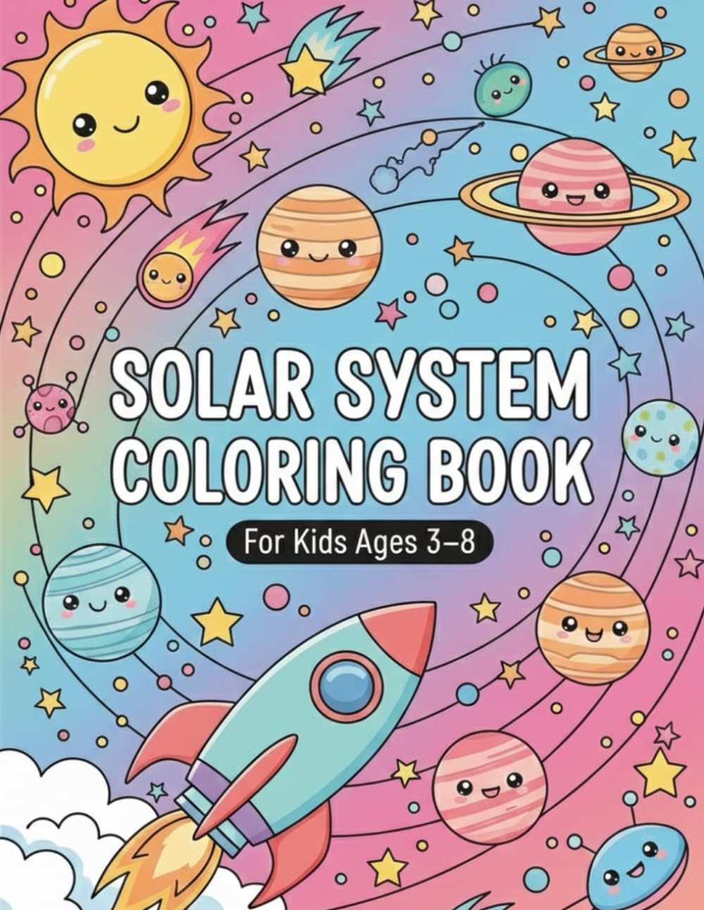 Solar System Coloring Book for Kids: Easy & Bold Space Scenes for Early Learners , Beginner Space Facts with Fun Coloring Pages