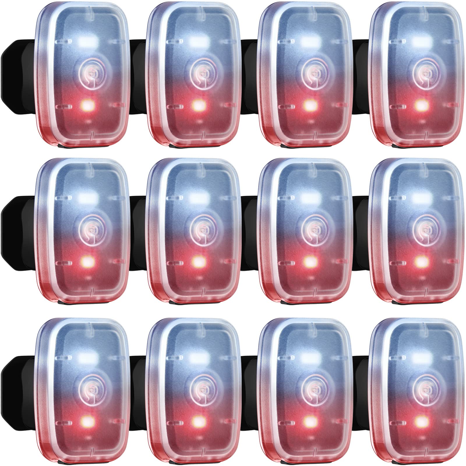 Mudder Running Lights for Runners Rechargeable LED Safety Lamps USB Rechargeable Clip on Strobe Bicycle Tail Lamps with 5 Modes Flashing Bike Lights for Night Riding Walking Hiking Pet Dog