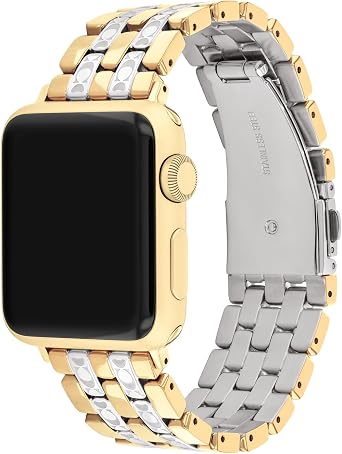 COACH Apple Watch Strap, Compatible with Apple Watch 38mm, 40mm, 41mm, 42mm, 44mm, and 45mm, Interchangeable Band, Create Your Unique Style
