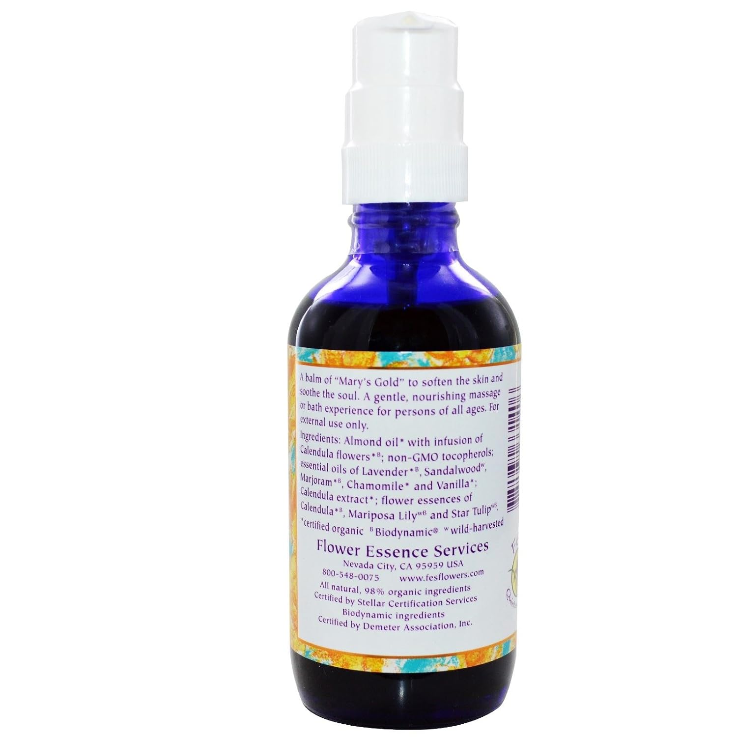 Flower Essence Biodynamic Calendula Caress Pump Top - 4 fl oz