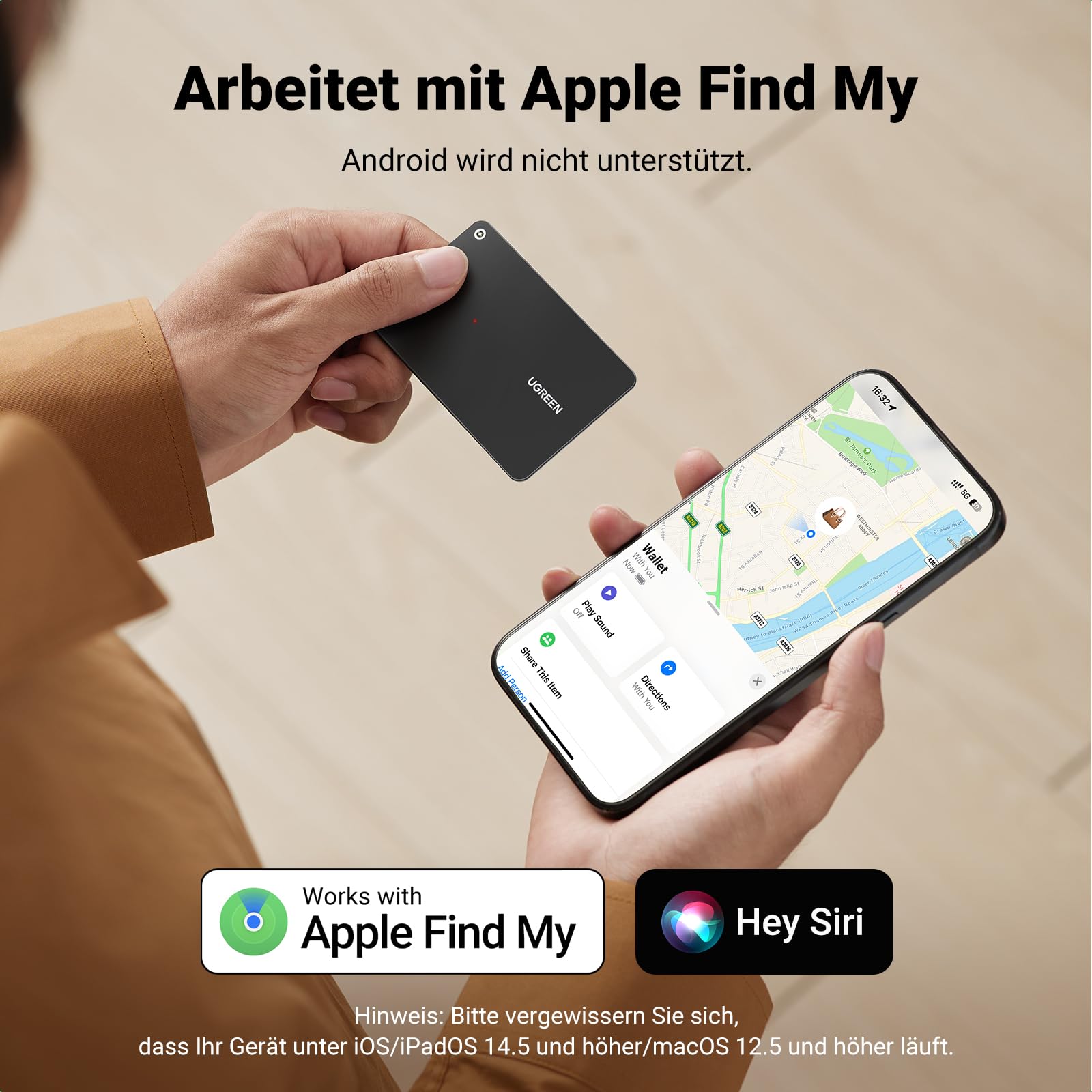 UGREEN FineTrack Mini 2 Finder Tag 110dB Fluorescence IP68 et UGREEN FineTrack Slim Bluetooth Wallet Tracker Ultra Fin 1.7mm