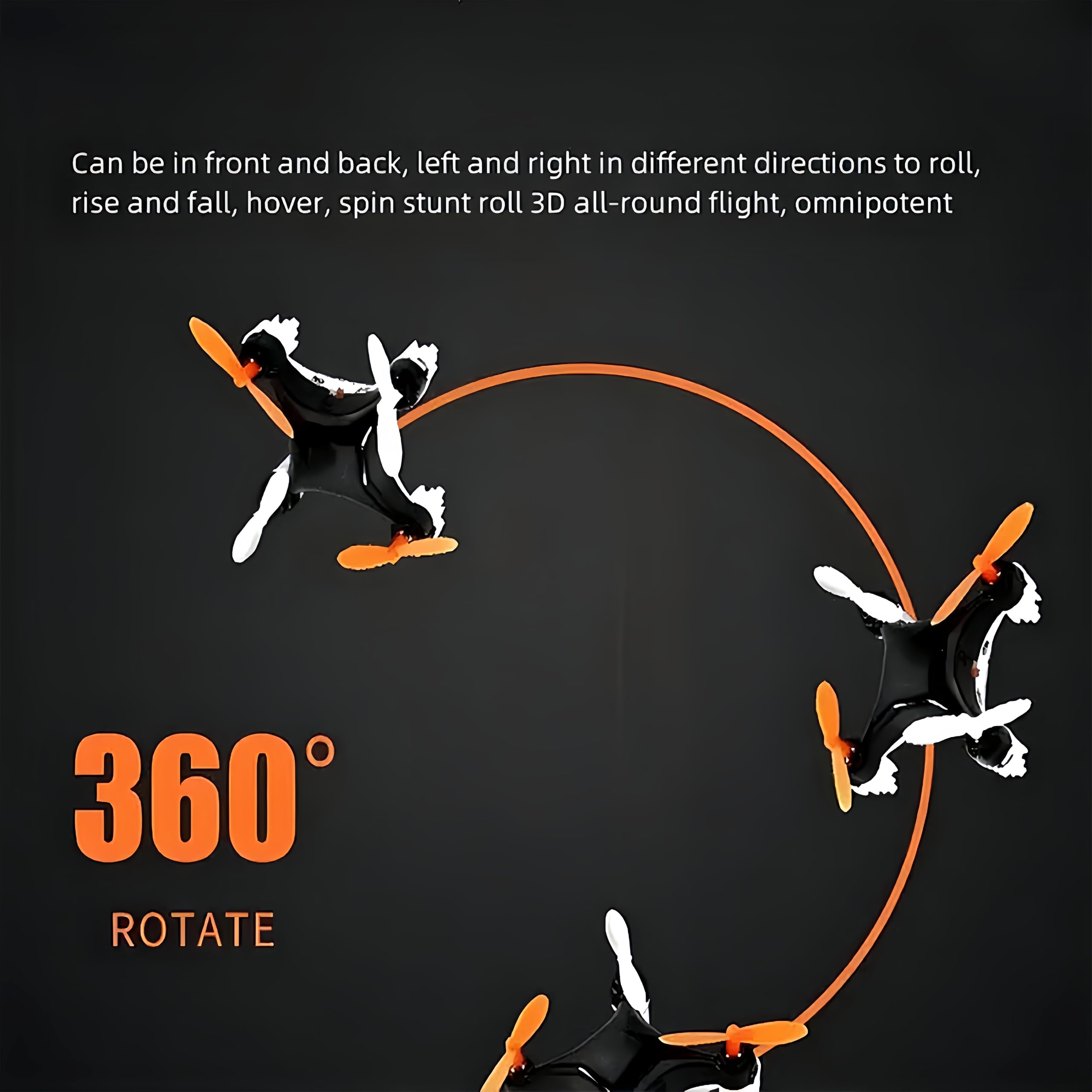 Mini drone per tutte le età con voli acrobatici facili e trucchi a 360°, Remote Little Aerobatic 4-Axis Drones with LED Light e protezione dell'elica,decollo con un solo tasto Kid Toy Gift (Blue)