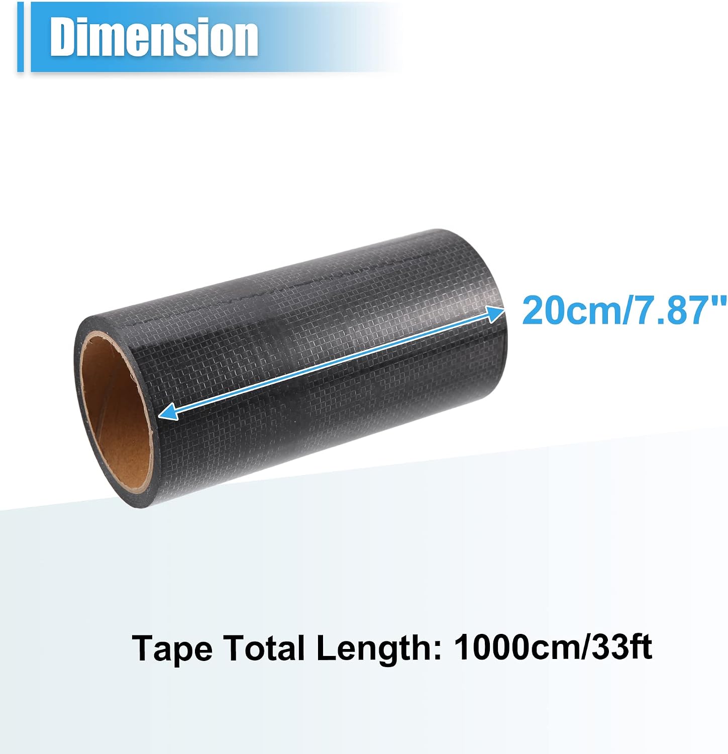 X AUTOHAUX 7.87" x 33 Feet Waterproof RV Underbelly Flex Belly Tape Permanent Sealing Adhesive Repair Patch 7.87inch 20cm x 10m Black
