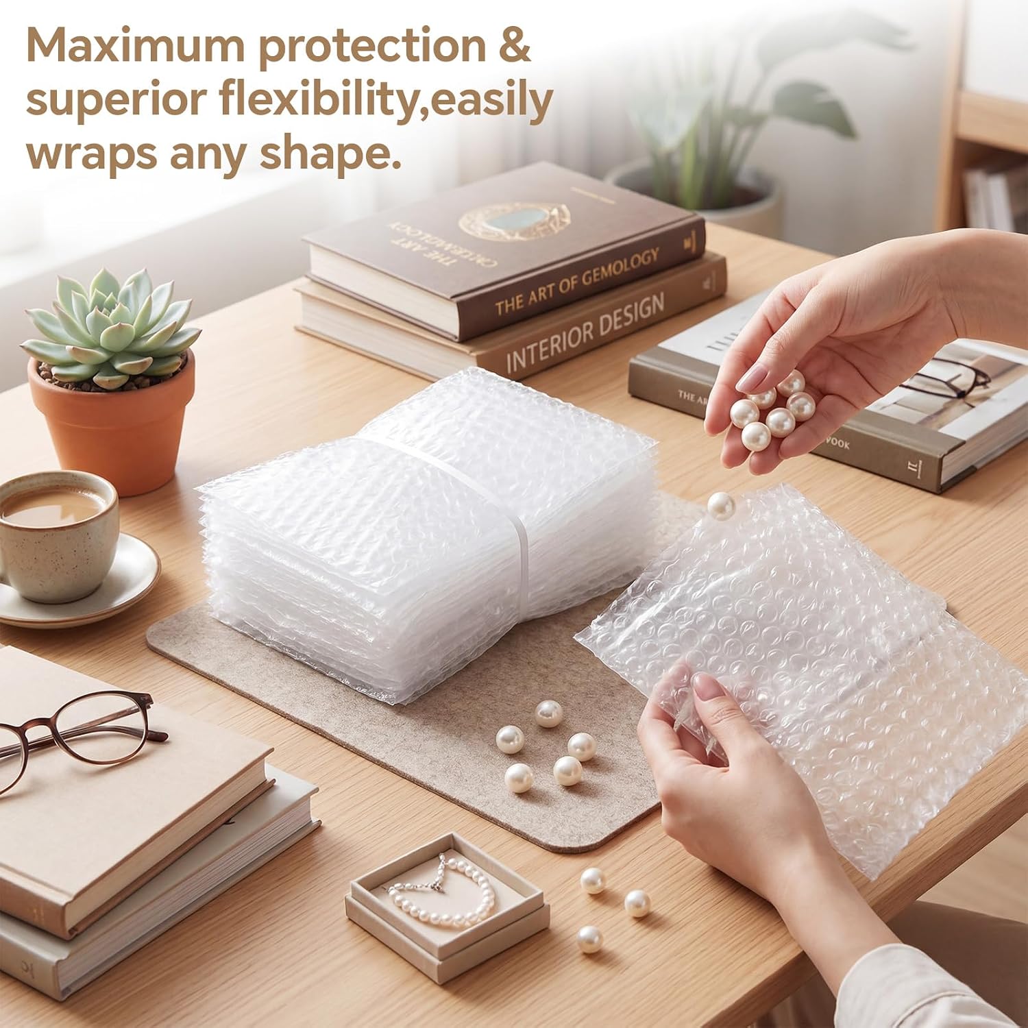 100 Pack Bubble Pouches Wrap, 6'' x 8'' Clear Bubble out Bags