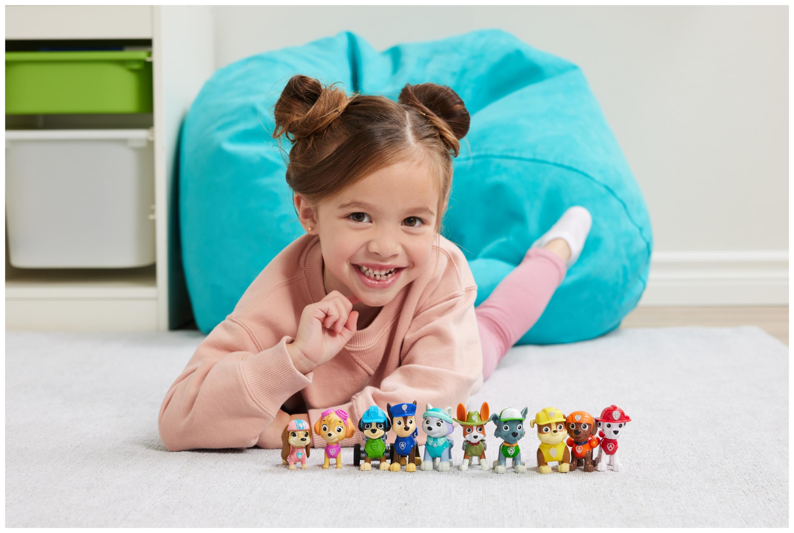 Paw Patrol - Pat Patrouille - Figurines 10e Anniversaire - 10 Figurines Articulées Chase, Marcus, Ruben, Stella, Zuma Et Bien d'autres - Pat Patrouille Jouet - Cadeau Enfant - Jouet Enfant 3 Ans et +