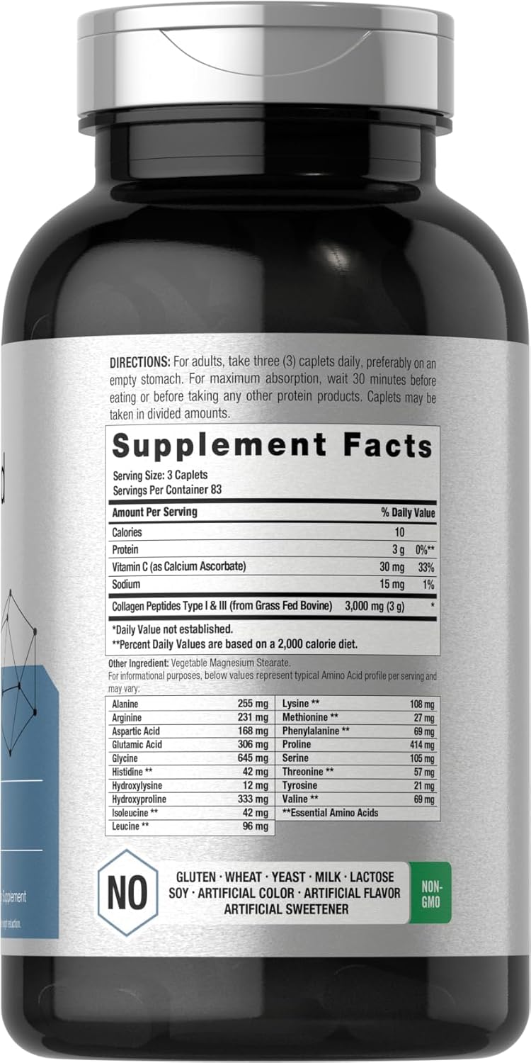 Horbäach Amino Acid Complex 3000mg | 250 Caplets | Non-GMO, Gluten Free Supplement - Image 2