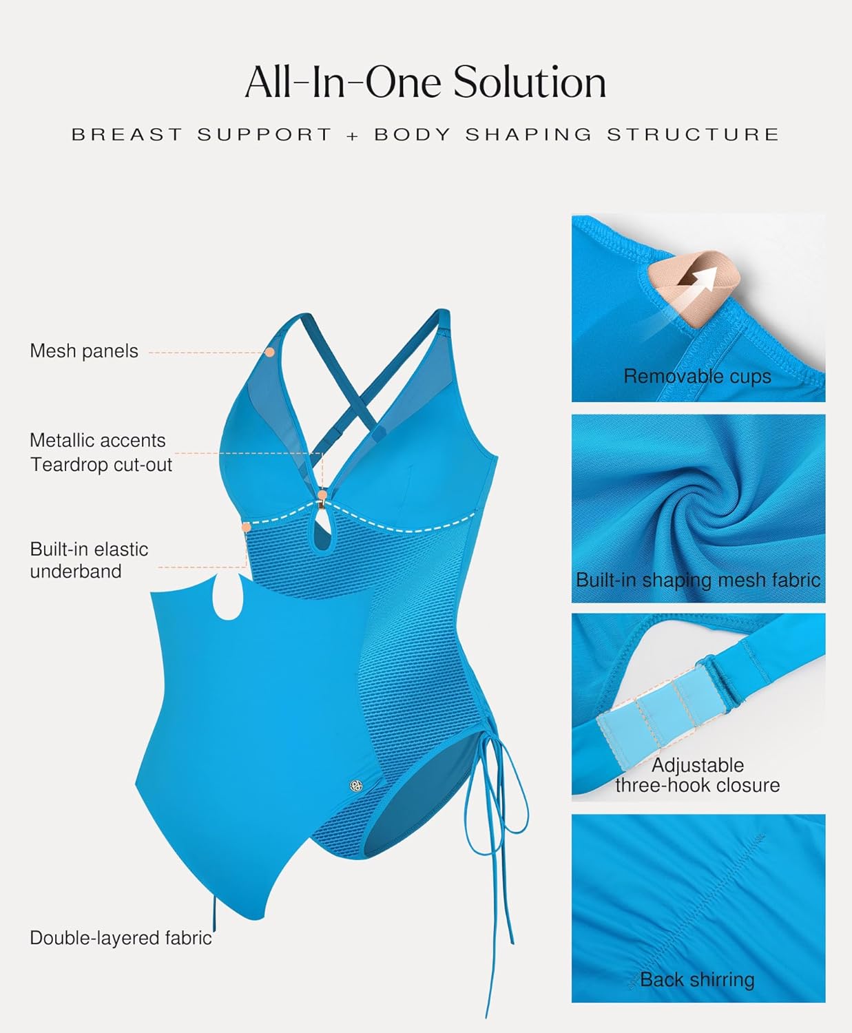 Popilush Tummy Control Swimsuits for Women One Piece Shapewear Bathing Suit Full Coverage Swim Suits 2026 SS Outfits - Image 3