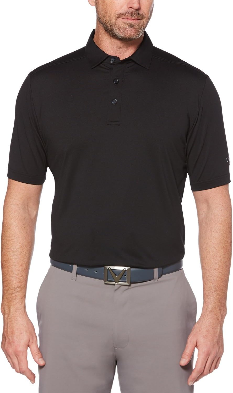 Callaway Men's Cooling Solid Micro Hex Polo