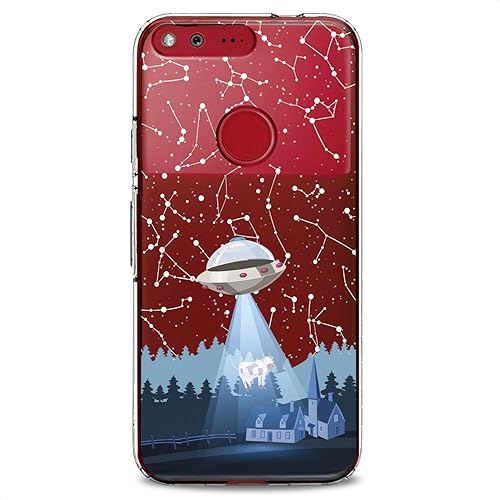 Miniatura 6 de Funda de TPU compatible con Google Pixel 8 Pro 7a 6a 5a XL 4a 5G 2 XL 3 XL 3a 4 Space Nave Alien Outer Space Soft Slim Fit vaca Clear Girls Stars