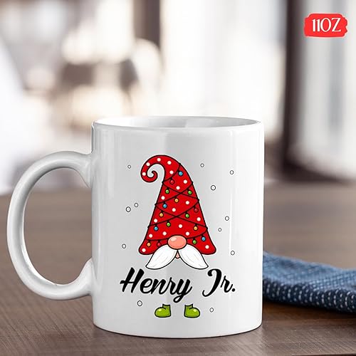 Miniatura 10 de Taza de café de Feliz Navidad, Taza de Navidad personalizada con nombre, Taza de cerámica de Navidad de muñeco de nieve, Taza de té de camión rojo,