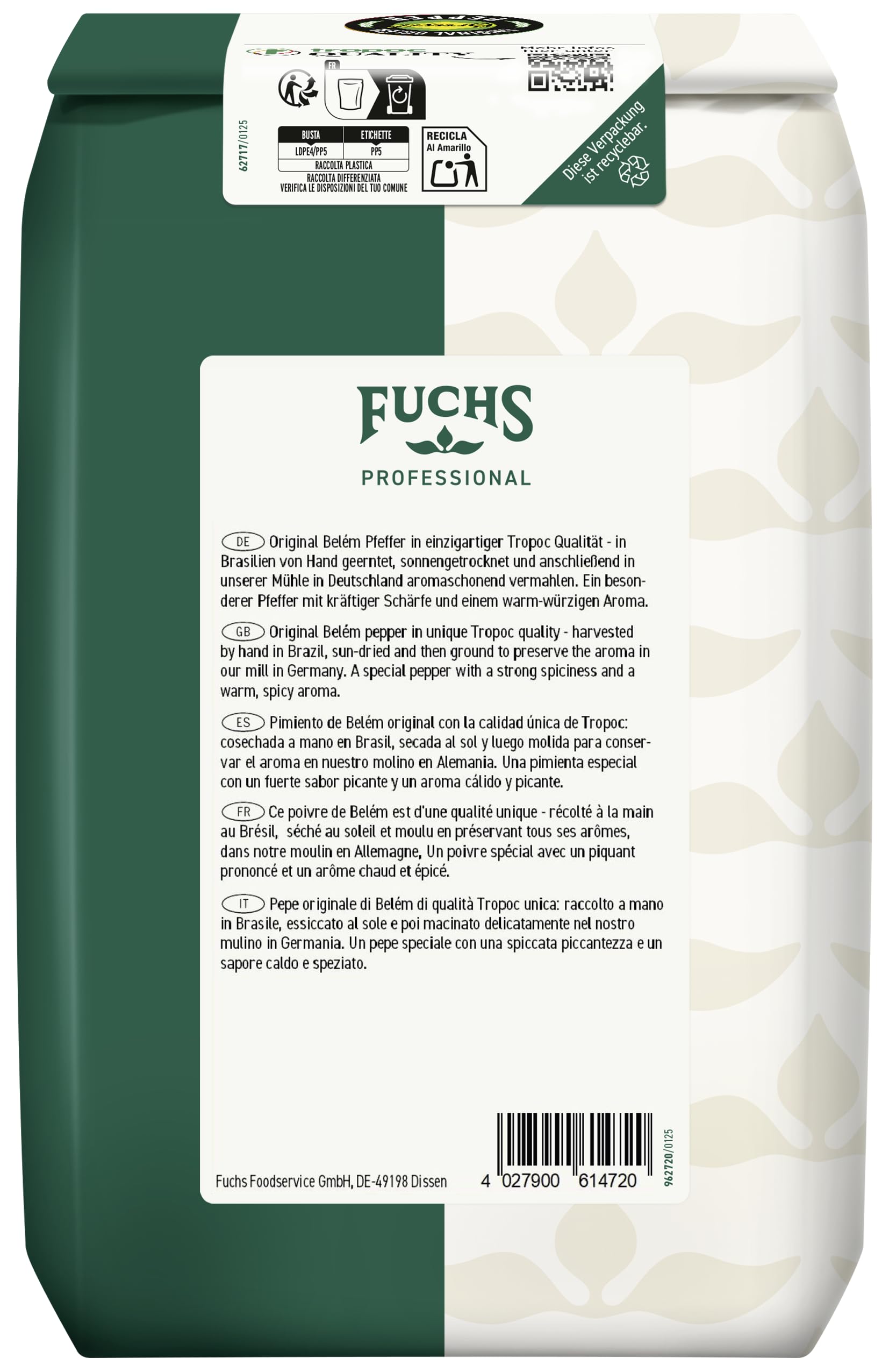 Fox pimienta superficie blanca, 1 Pack (1 x 1 kg