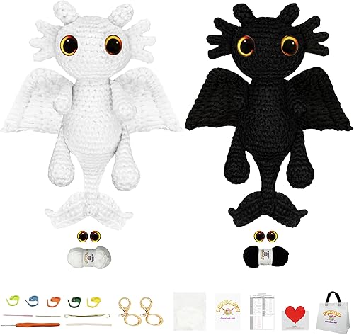 LuNuaFvy Kit de ganchillo para principiantes, kit de inicio de ganchillo para adultos y adolescentes, con hilo suave, video e instrucciones de