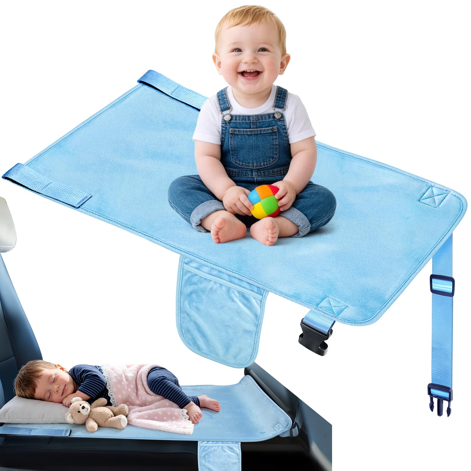 Photo 1 of Toddler Airplane Bed, Toddler Airplane Travel Essentials, Plane Seat Extender for Kids, Portable Plane Travel Bed for Long Flight Flying