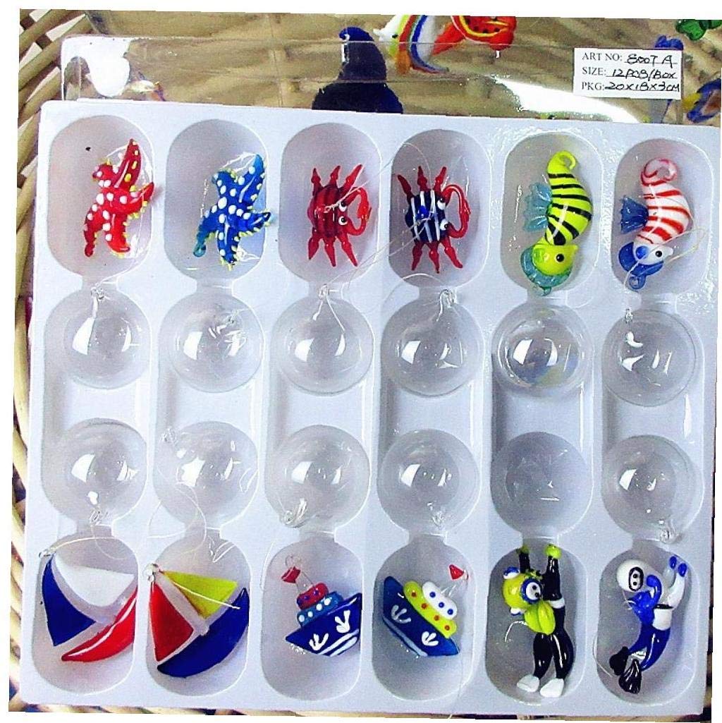 Flotante De Vidrio Soplado Peces De Acuario Paisaje Mini Mano Estatuas Decoraciones De Cristal De Pescado Estatuilla del Acuario Ornamento De Animales