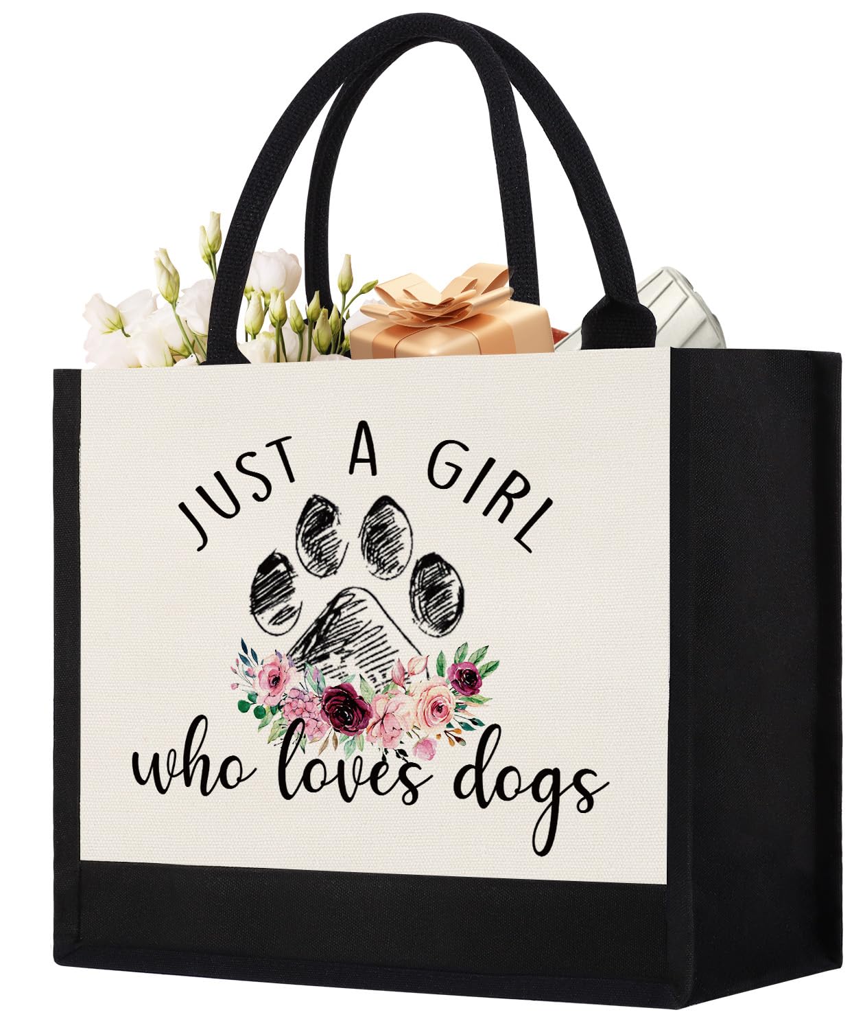 Belatelove Dog Gifts for Women, Dog Lovers Gifts for Women, Dog Themed Print Gifts for Women, Dog Tote Bag Gifts for Women Friend Sister Groomer Animal Dog Lovers
