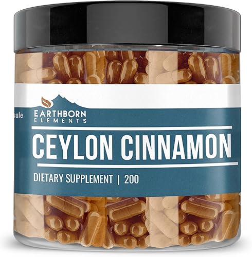 Miniatura 4 de Earthborn Elements Paquete de berberina, canela de Ceilán y curcumina de cúrcuma (200 cápsulas cada uno), pura y sin diluir, sin aditivos