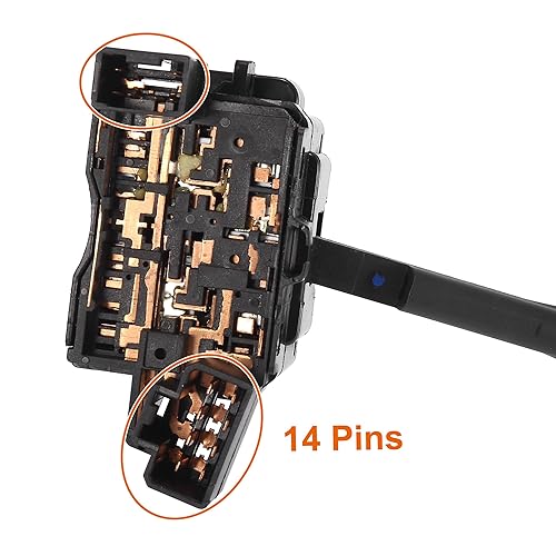 Miniatura 6 de X AUTOHAUX Interruptor de señal de giro del coche Interruptor de palanca de combinación multifunción 25540-40U60 CBS1076 para Nissan Frontier Maxima