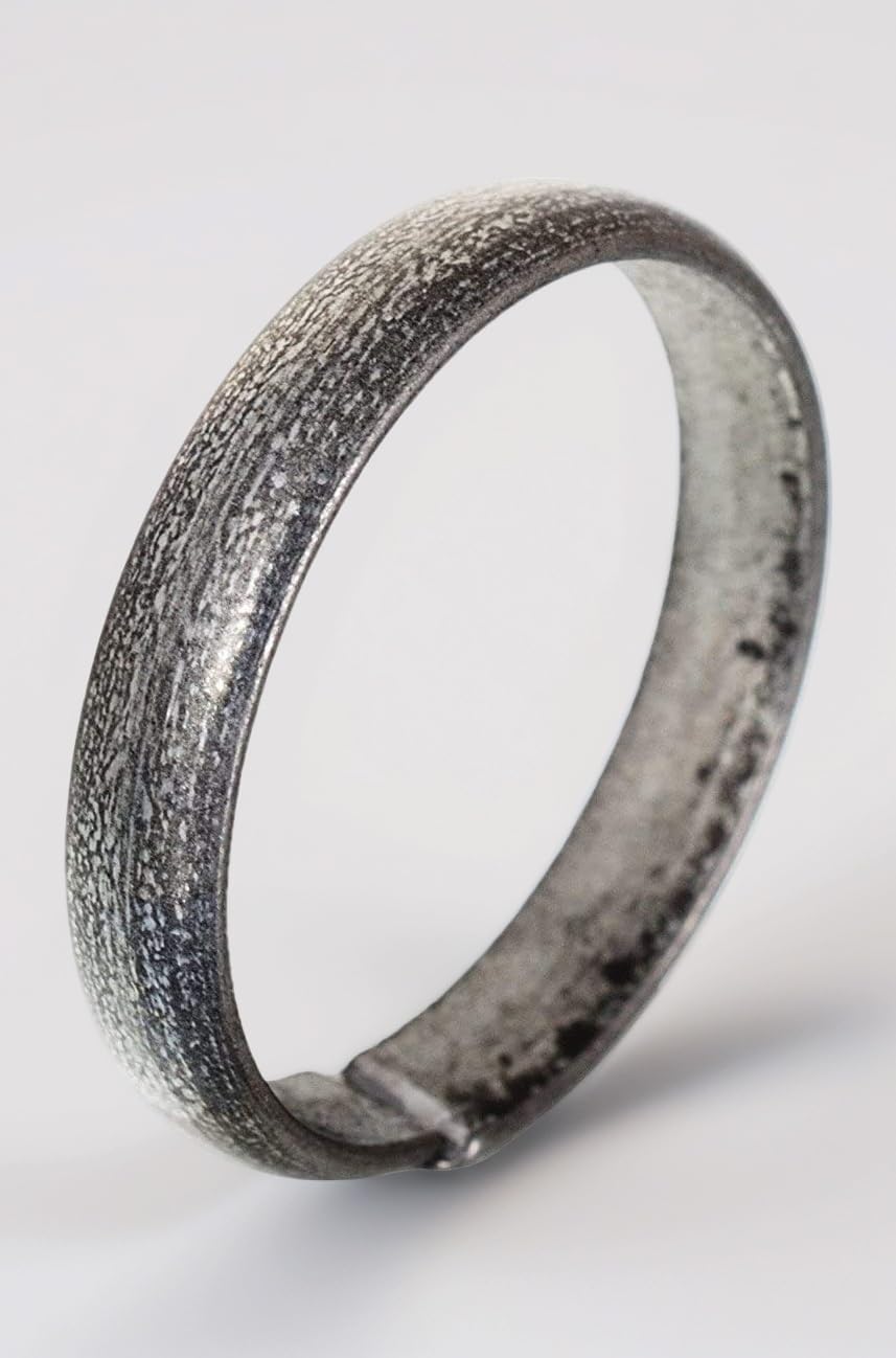 Gray Iron Ring - Open End Finger Ring for Men & Women, Spiritual Energy, Protection & Good Luck | Daily & Meditation | Vastu Remedies | Size 18