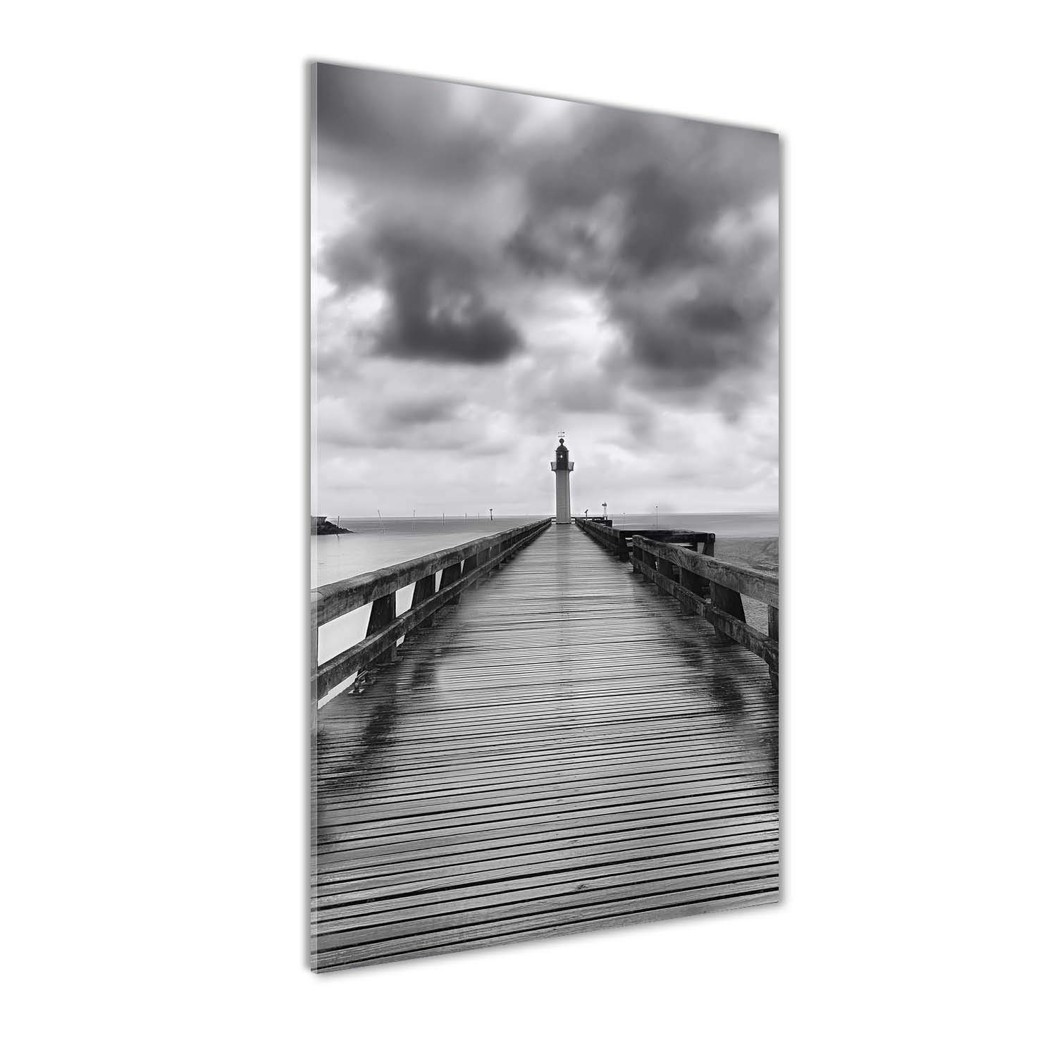 Peinture sur verre trempé Tulup tableau mural 70x140cm anti-rayures motif phare