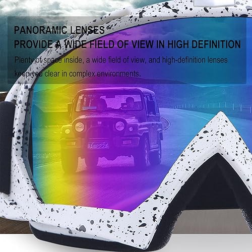 Miniatura 2 de Gafas de motocicleta para motocross, resistentes al viento, a prueba de polvo, para cuatrimotos, gafas de esquí, gafas de seguridad con pasamontañas