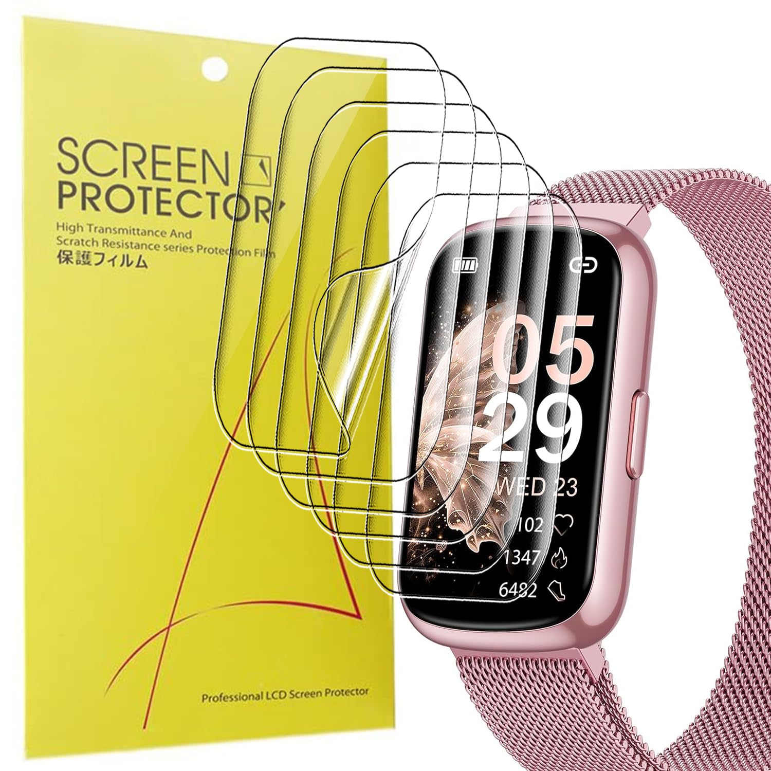 Lot De 6 Films De Protection TPU Auto-cicatrisants Pour Montre Connectée SHANG WING L2 (Lynn2)