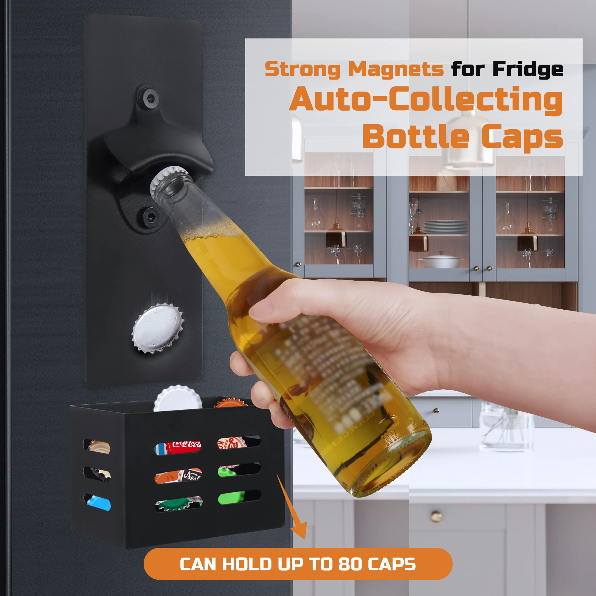 Amazon.com: DOUBLE TJP Magnetic Bottle Opener with Cap Catcher