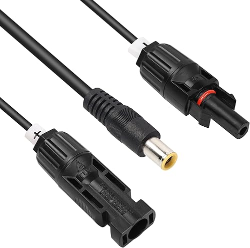 Miniatura 2 de PNGKNYOCN Panel solar a cable corto de 0.315 in, conector de panel solar de 14 AWG a CC 7909, cable adaptador para estación de energía de reserva