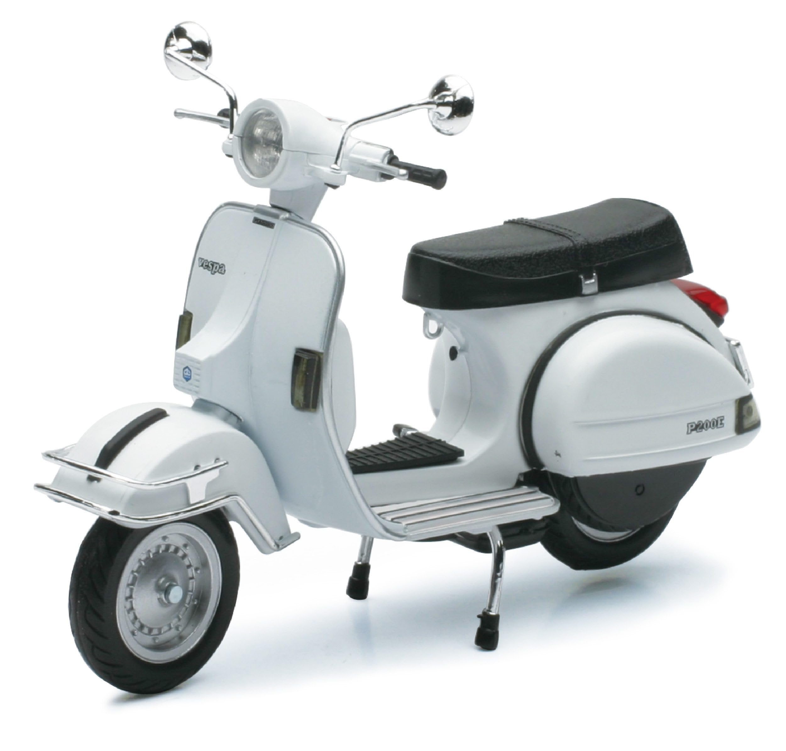 NewRay Motorbike 42216 - Vespa P200E 1978 Fedele Riproduzione, Scala 1:12, Die Cast, Bianco