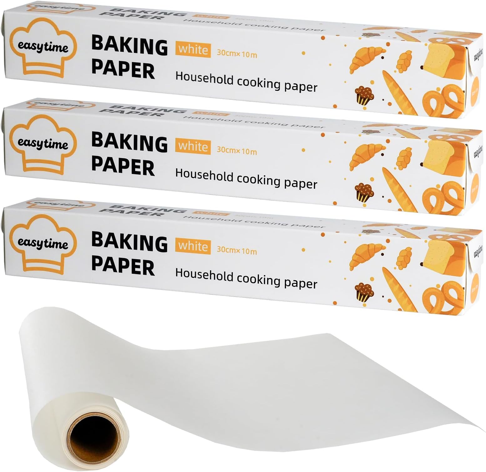 - Parchment Paper Roll for Baking 12in x 98ft, 3 Pack of 12in x 32.8FT, Parchment Paper Built-in Metal Cutter, Non-Stick for Baking, Grilling, Air Fryer, Meal Prep, Pans and Oven