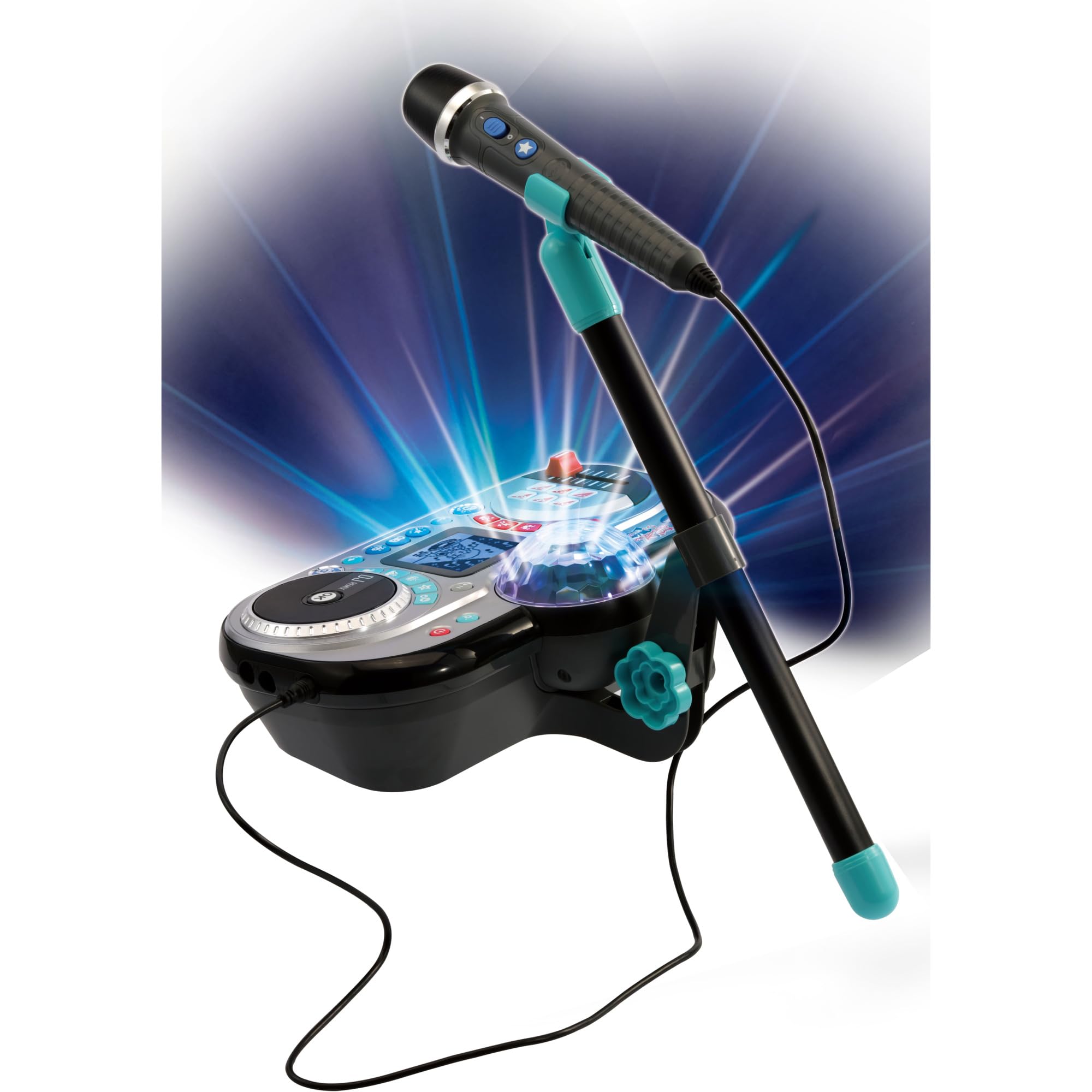 VTech Kidi Super Star DJ Studio Black – 10 en 1 Juguete Karaoke con micrófono, Mesa de Mezclas extraíble y Muchos Efectos para editar la música – para niños de 6 a 12 años