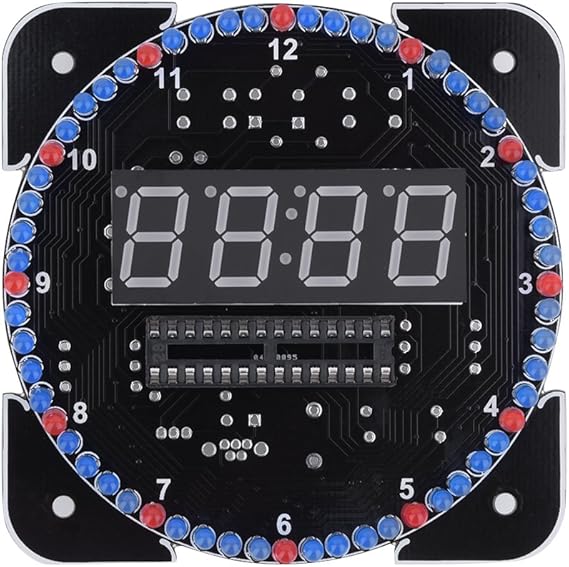 ASHATA DIY MultiFunction Digital LED Clock Kit, Light Control Clock Kit, Temperatur und Zeit