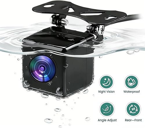 Miniatura 3 de Cámara de respaldo de 4 pines para pantalla Carplay solo compatible con CVBS NTSC 4 pines a 0.098 in Jack Cámara de respaldo de vehículo Cámara de