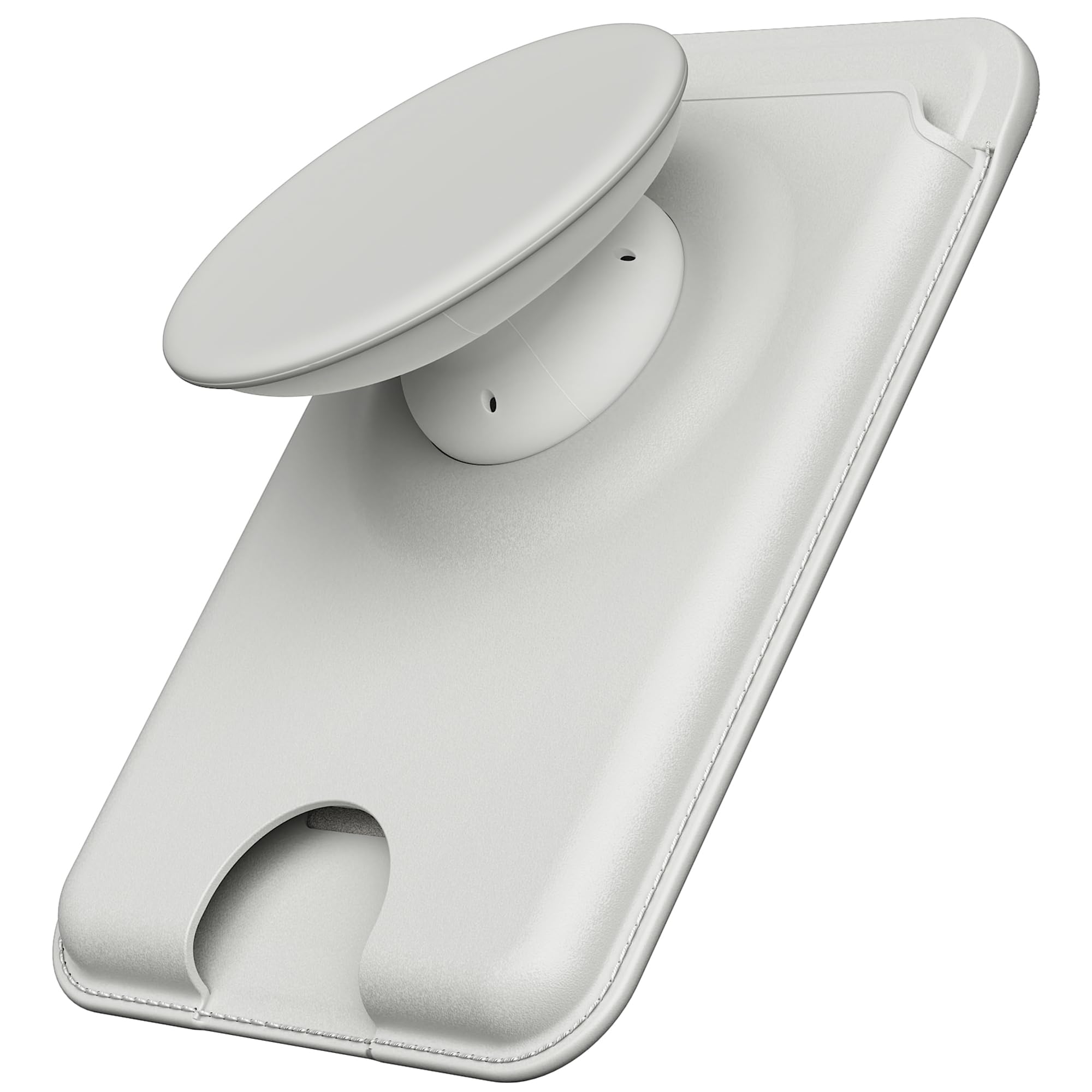 Tarjetero con 3 ranuras y agarre magnético suave para iPhone gris 8