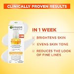 Garnier Face Sunscreen SkinActive Vitamin C UV Brightening Daily Cream SPF 30, Brightening & Protection, Lightweight Moisturizer, UV Defense with Vitamin C, 75ml