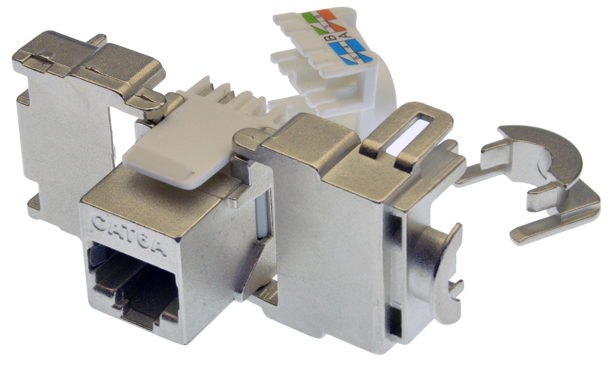 Panel de conexiones de 24 puertos, incluye conector Keystone Jack CAT 6a 10 Gbps y 500 MHz, para montaje en rack, 1U, 19 pulgadas, color negro