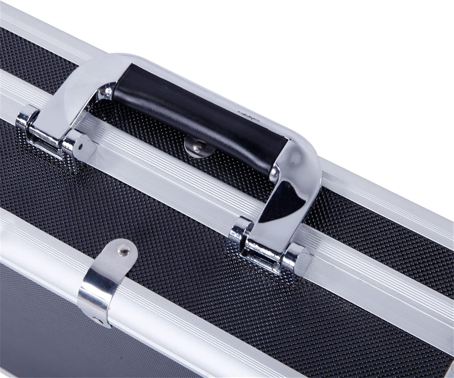HomVent Portable Rifle Gun Hard Case, Tactical Gun Cases For Pistols Rifles, Locking Long Gun Shotgun Storage Box Pistol Handgun Lock Box, Aluminum Case With Foam (Black)