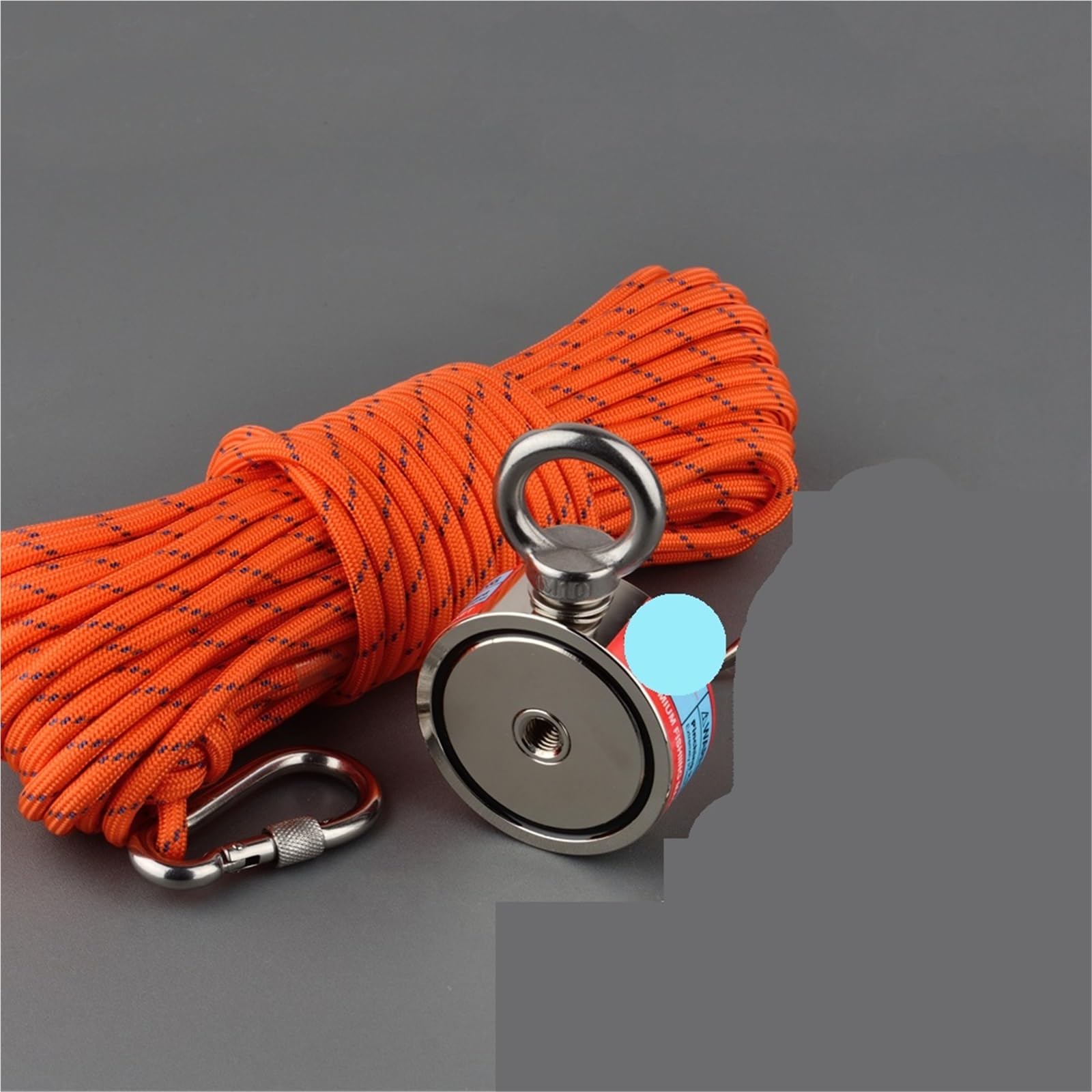 Aimant De Pêche Kit de pêche à Aimant Double Face, 2 pièces, aimants en néodyme, Corde de récupération magnétique Aimant Neodyme(150KGX2)