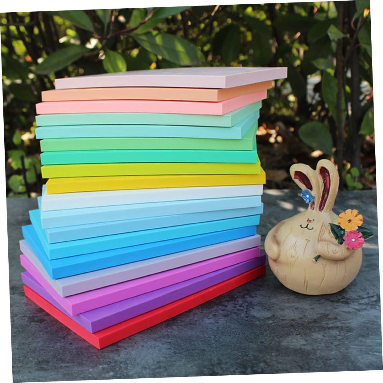 Veemoon 4pcs Professional Hand Carved Rubber Stamps Brick Blocks for Printmaking DIY Stamps Random Color