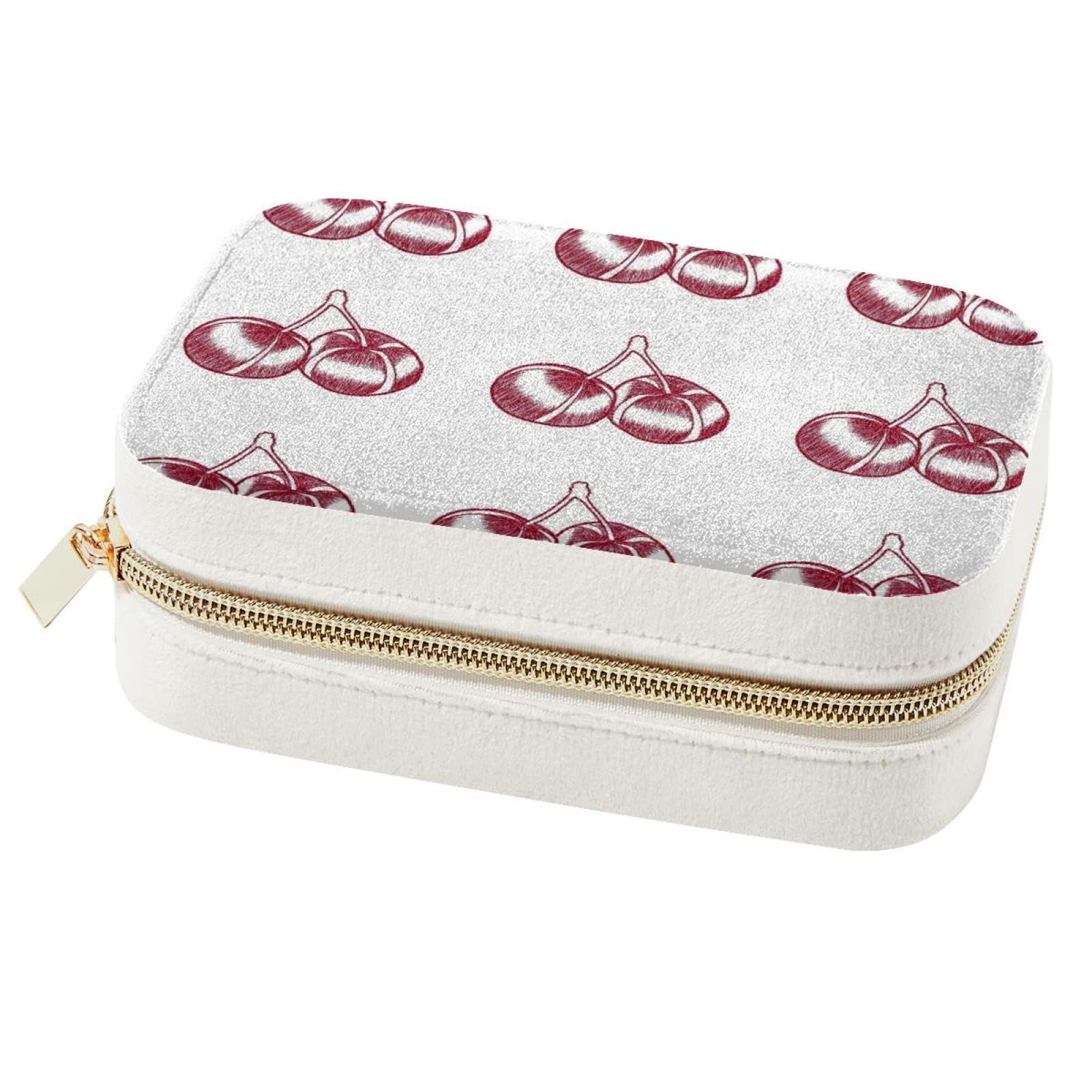 Boîte à bijoux de voyage pour bagues et colliers, rangement portable pour femme
