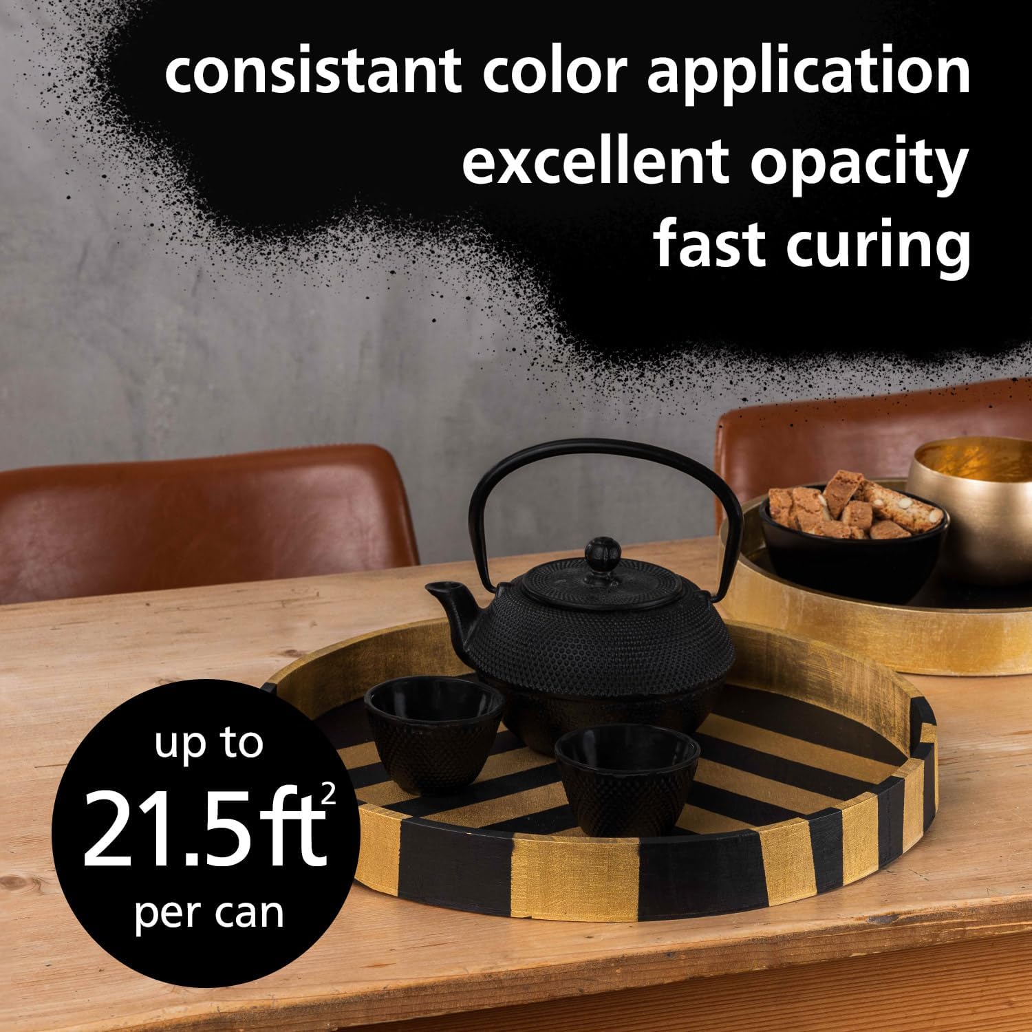 Spray Paint Black Matte | Water-Based & Odorless | Weather & UV Resistant | Indoor & Outdoor Use | For All Substrates | Fast Drying | Eco-Friendly & Vegan | Matte Black Spray Paint for Metal