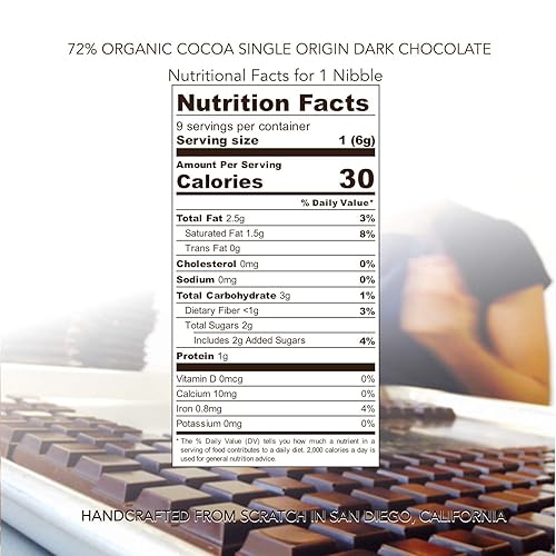 Miniatura 2 de Nibble Chocolate Four Bar Flight Gift 72% | Paquete de 4 barras | Certificado orgánico | Vegano | 2 ingredientes | Sin gluten y soja |