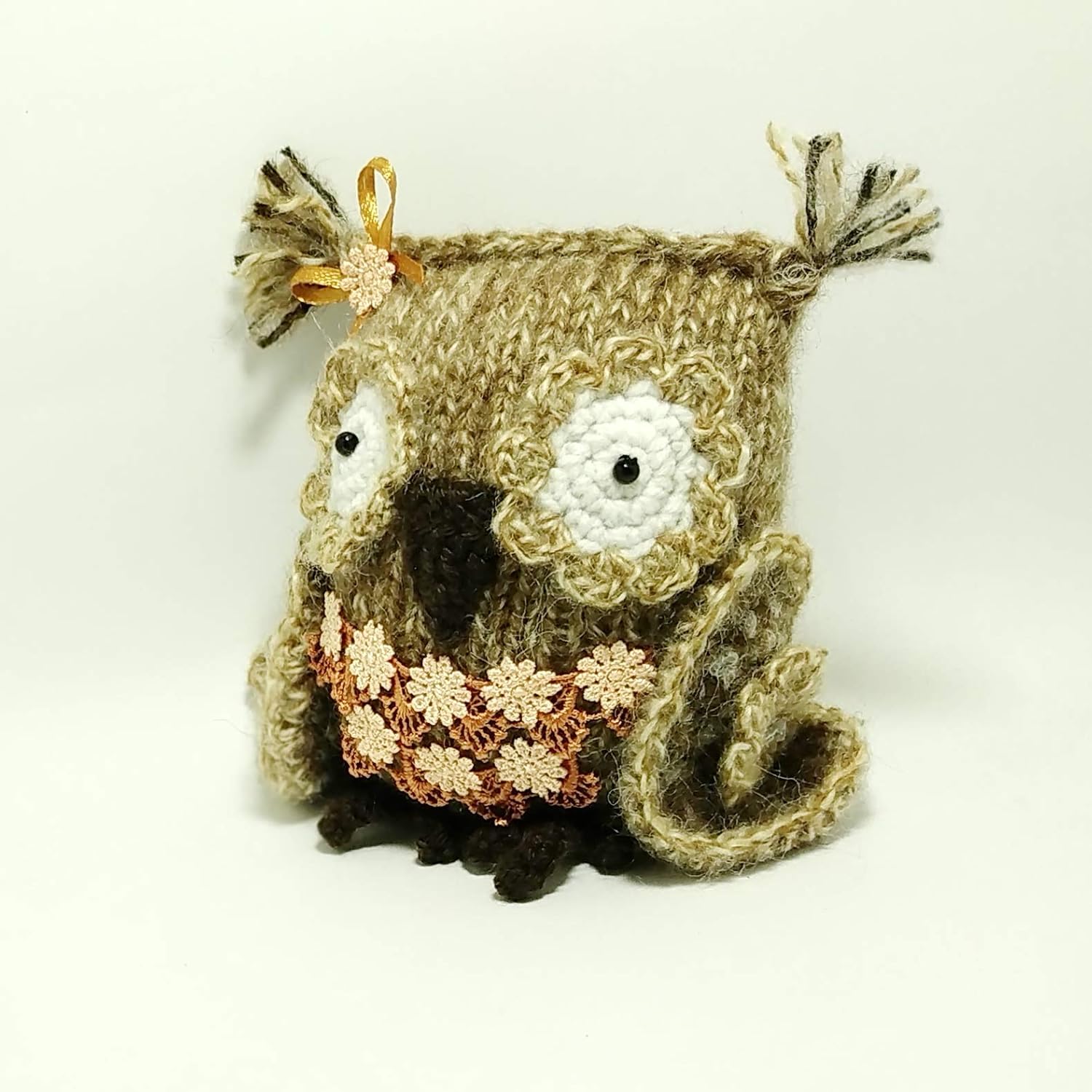 Soft toy owl, Knitted toy, Plush funny owl, Toys, Plush owl