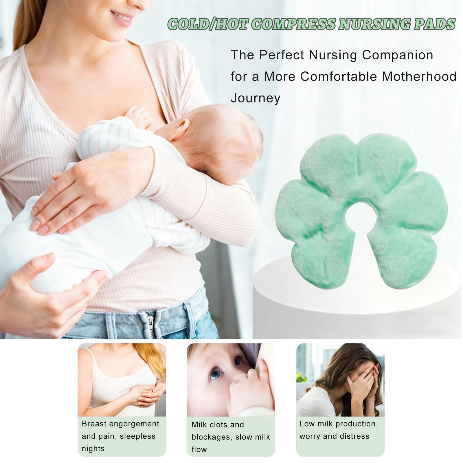 Coussinet Gel Allaitement 3 En 1 Rafraîchissant Postpartum Mamelons Soulagement Douleurs