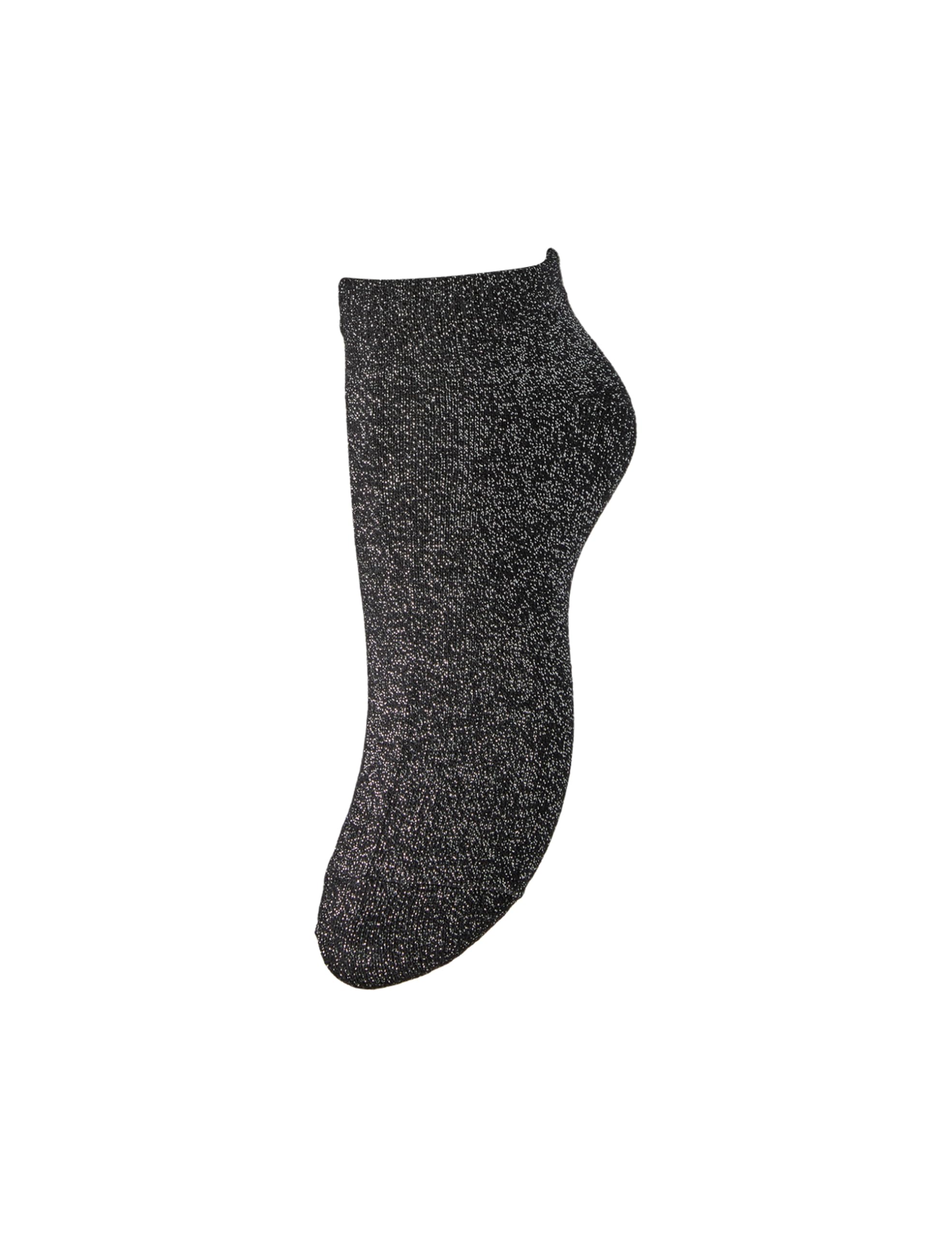 PIECES Pcsebby Bc Noos Glitter Sneaker Sock, black, One size