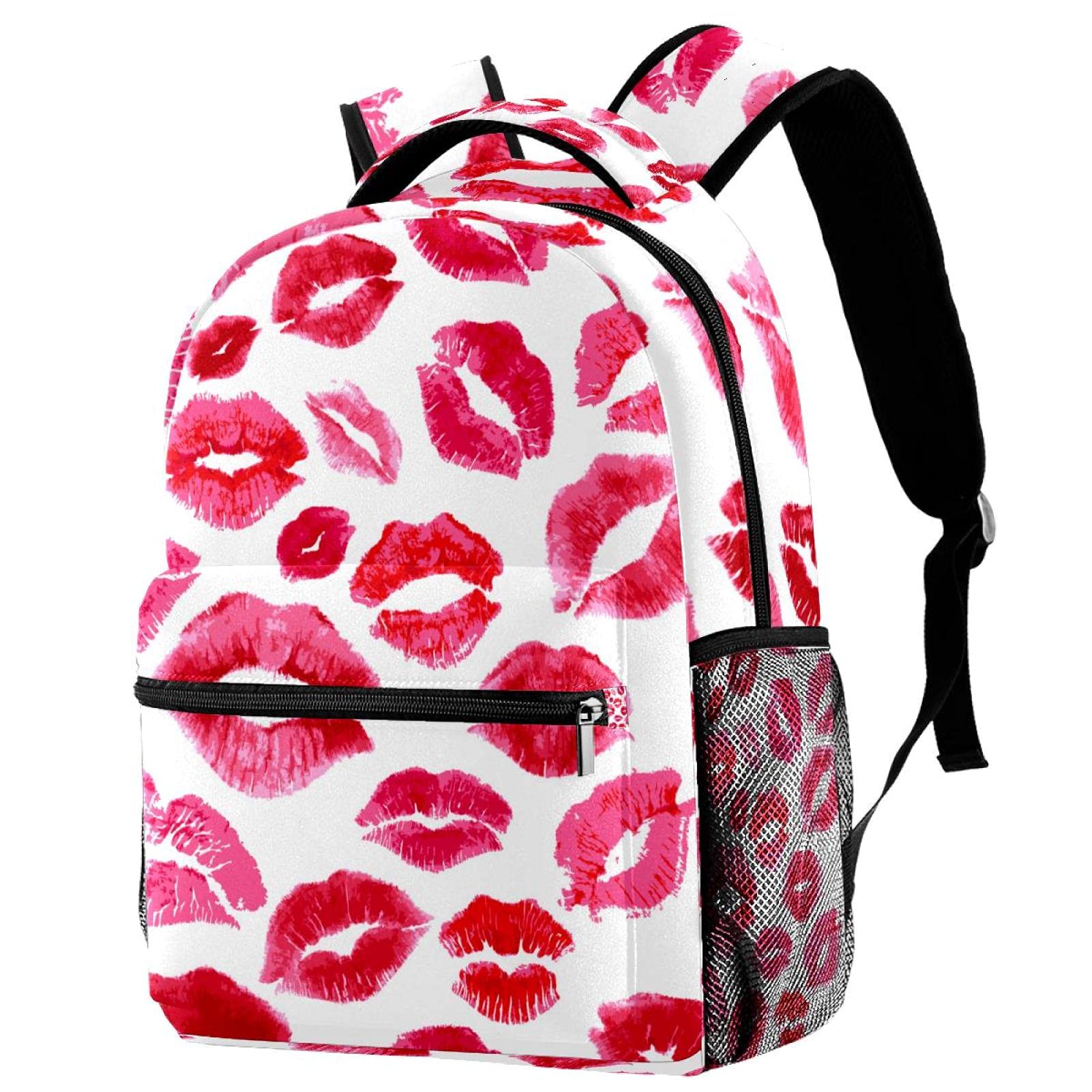 Sac à dos motif cœur rouge multicolore avec imprimé graphique moderne