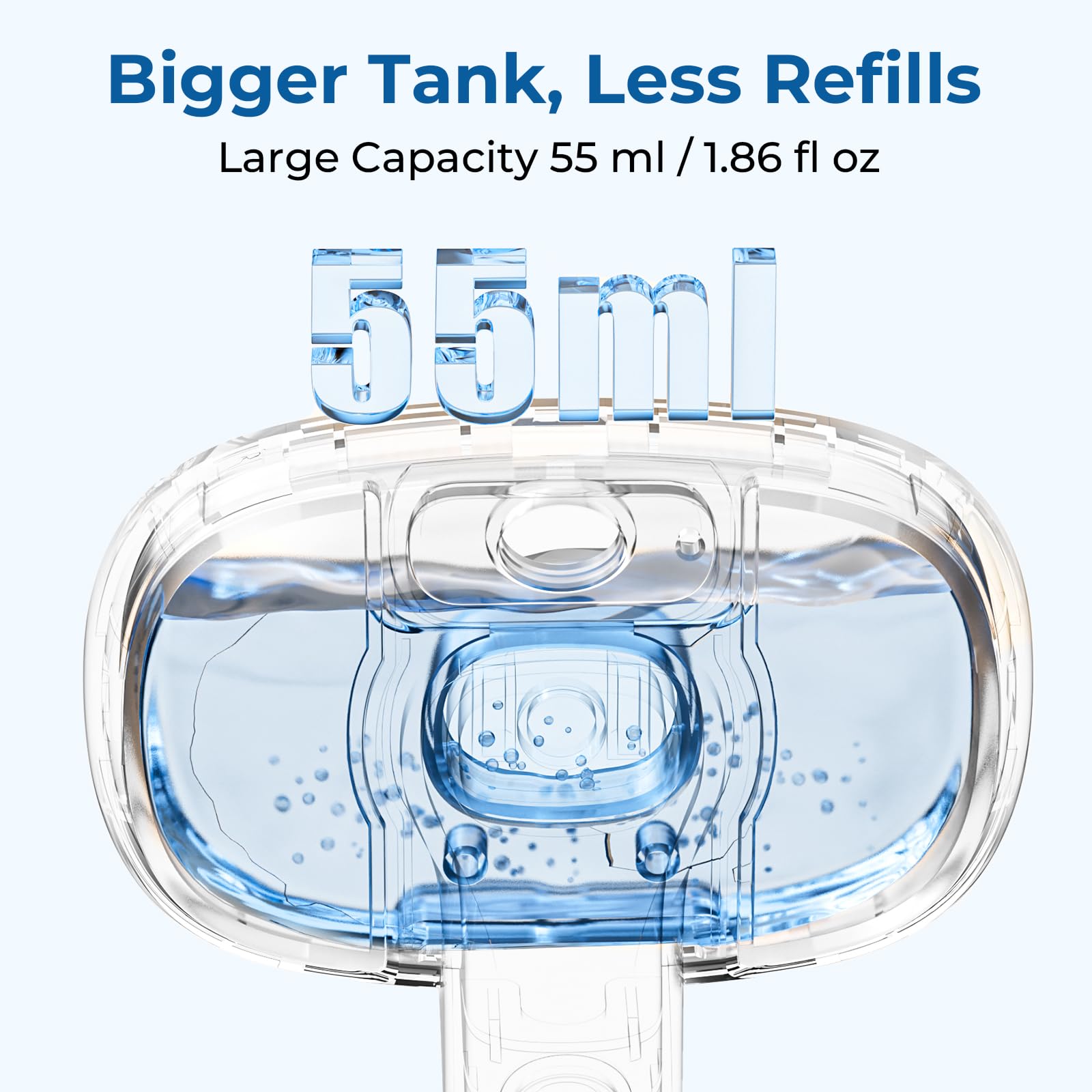 pecute Spazzola a Vapore per Gatti, Spazzola a Vapore per Cani, Funzione Nebbia Densa e Nebbia Fine, Non Riscalda, Epilazione con un Clic, Peli Lunghi e Corti, Serbatoio dell'acqua Visibile,Blu